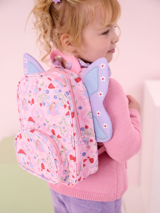 Fairy Printed Backpack with Wings (E21753) | £22