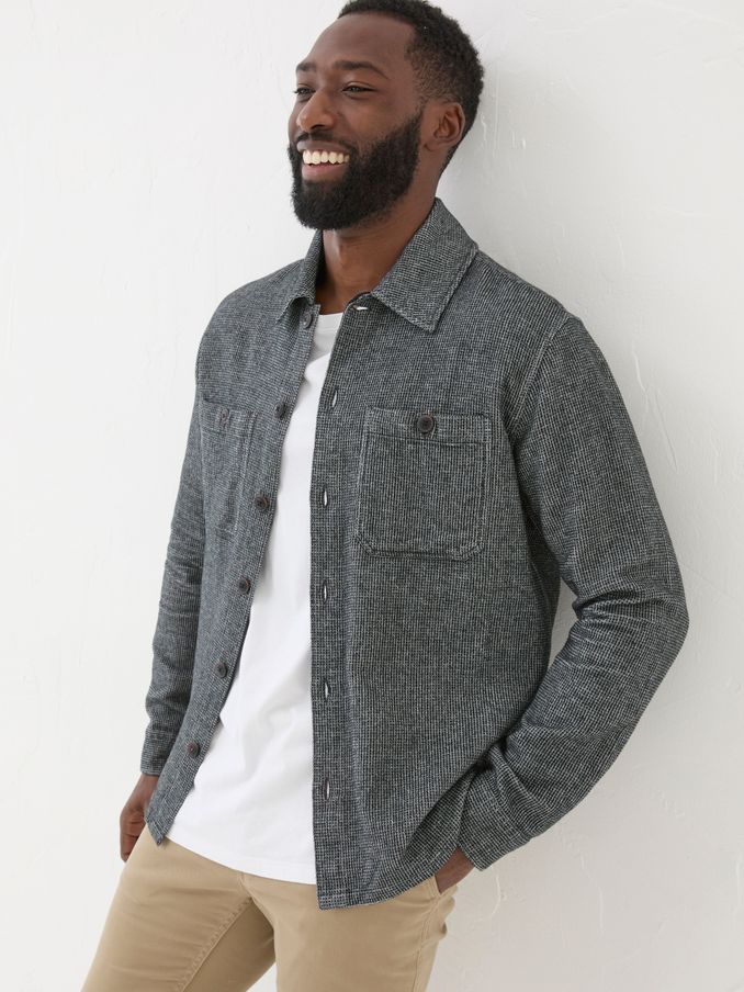 Dark Grey Long Sleeve Blyth Plain Shirt (E21763) | £59