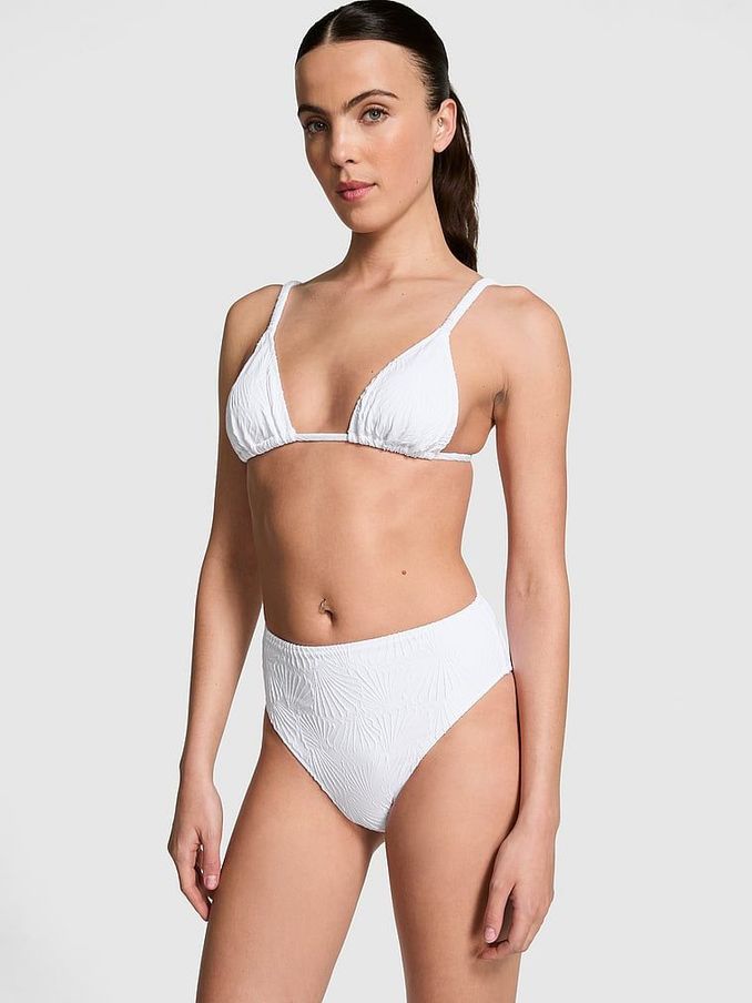 Optic White High Waisted Swim Bikini Bottom (E22907) | £13