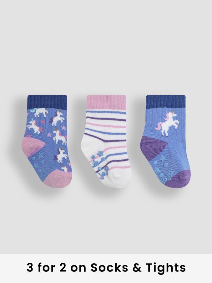 Blue Cotton Socks 3 Pack (E26025) | £9.50