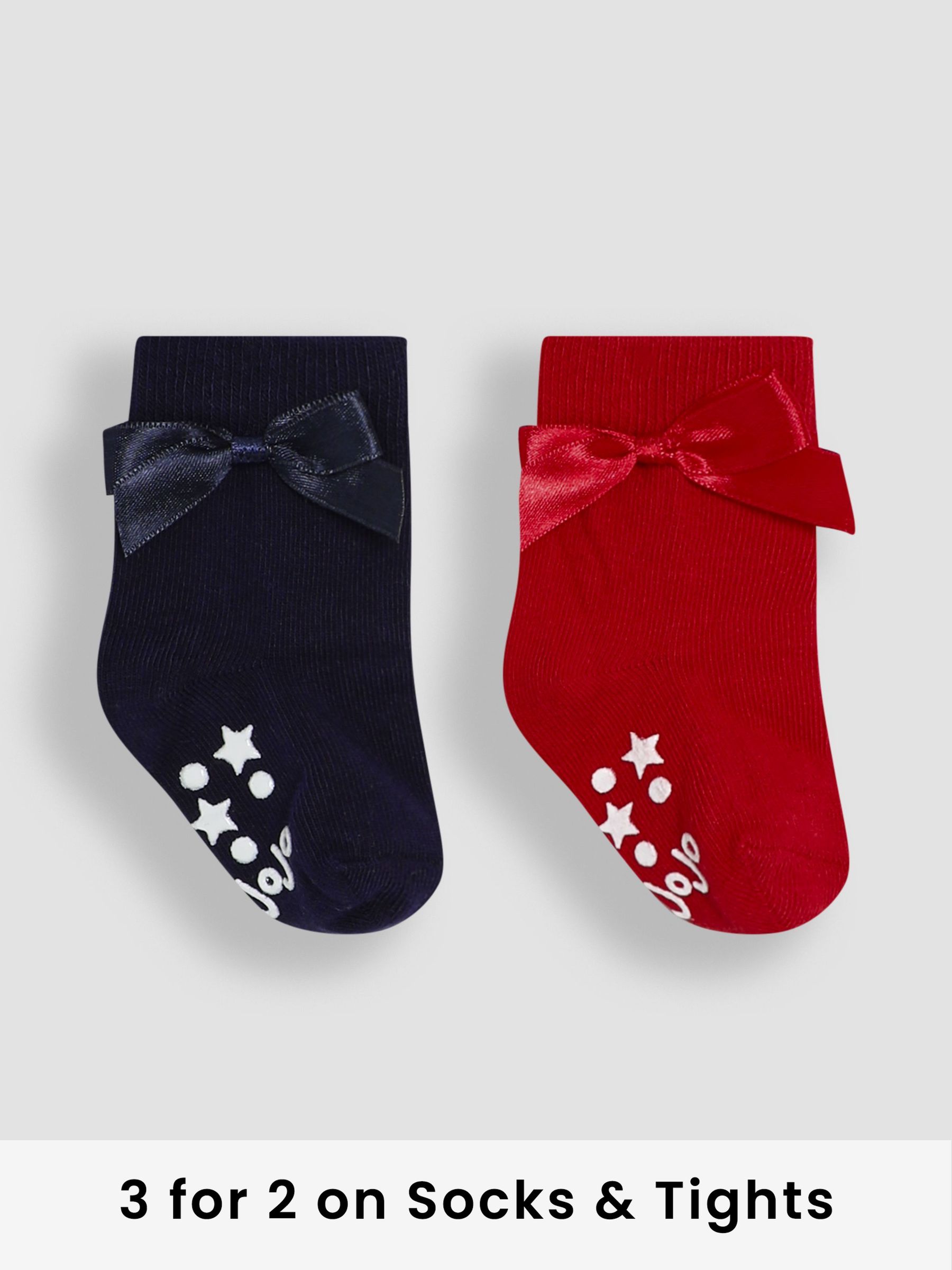 Navy 2-Pack Bow Socks (E26027) | £9.50