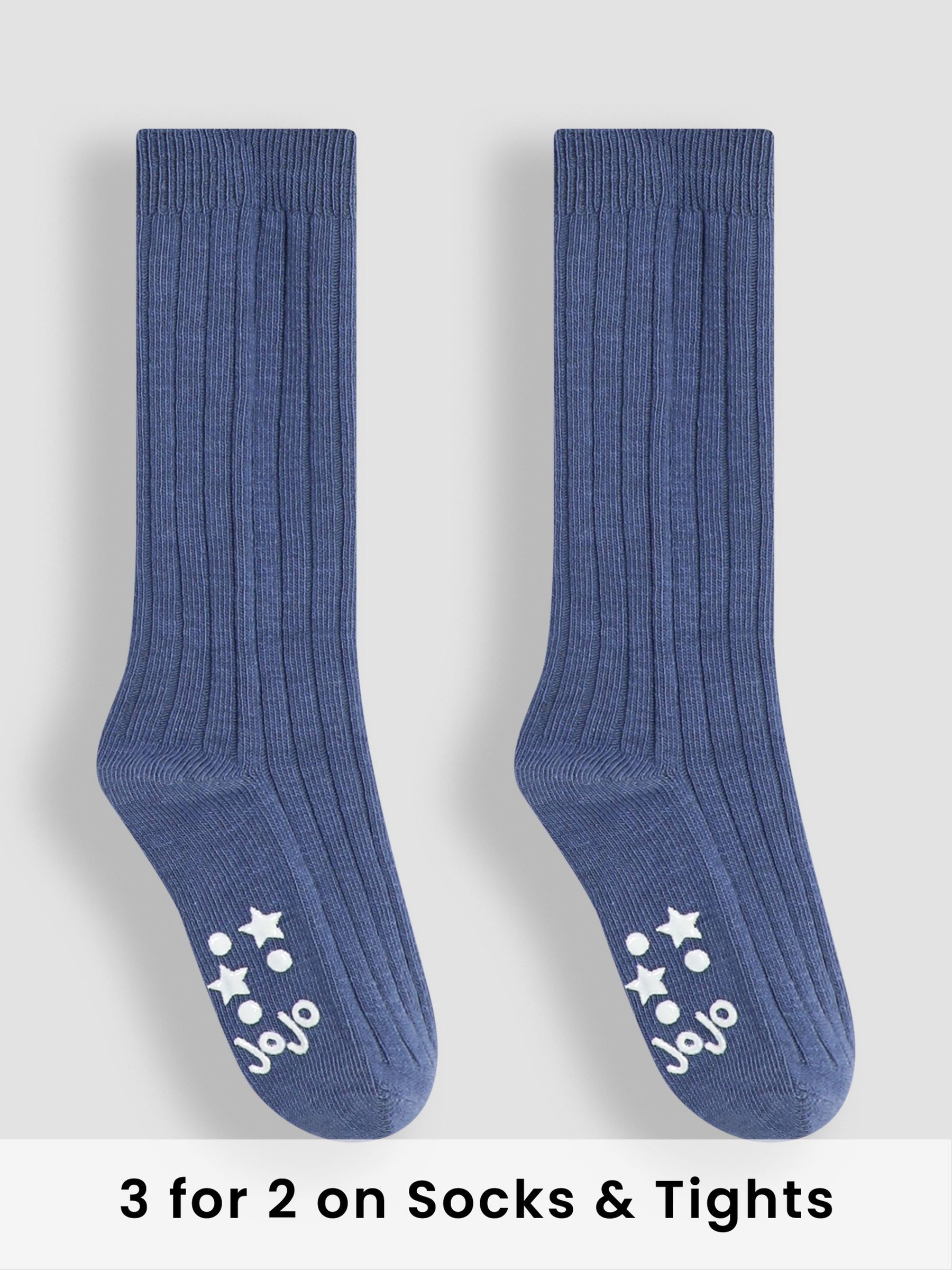 Navy Blue 2-Pack Long Rib Socks (E26040) | £9.50