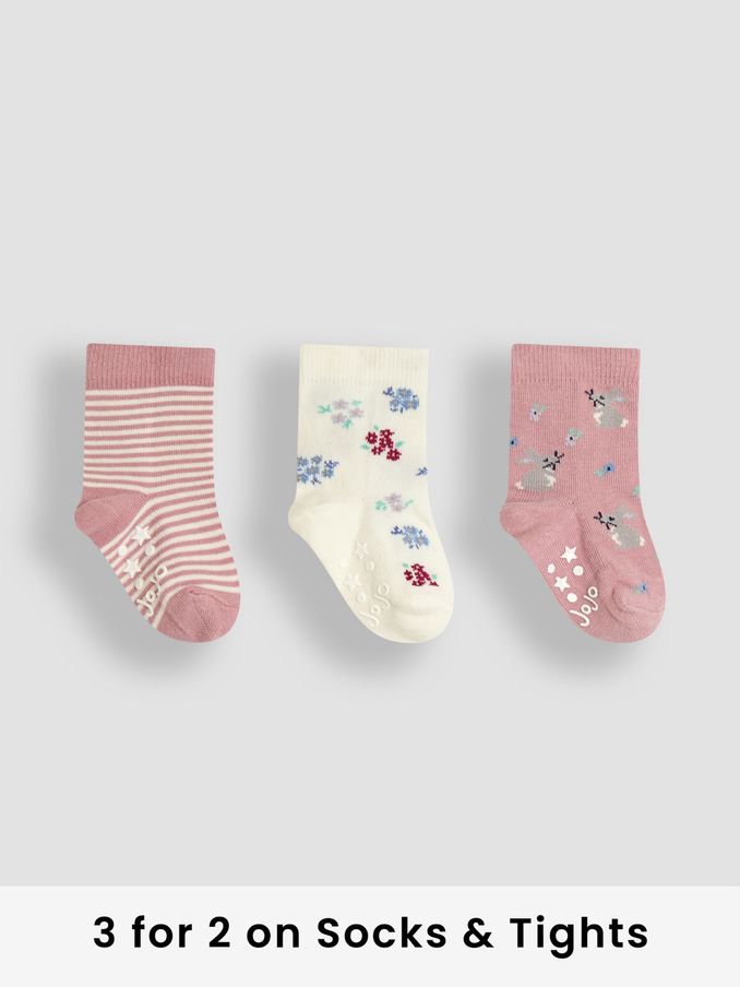 Pink Nature Socks 3 Pack (E26043) | £9.50