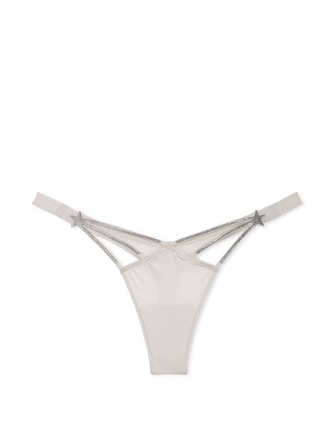 Delfin Grey Thong Star Shine Knickers (E26742) | £10