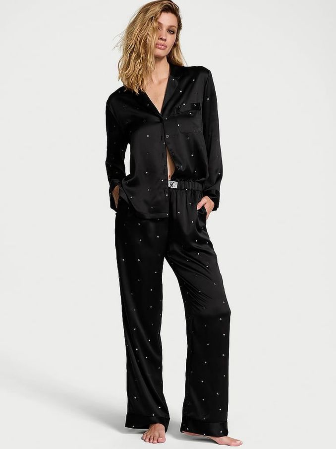 Black Star Dew Drop Long Pyjama Set (E26748) | £37