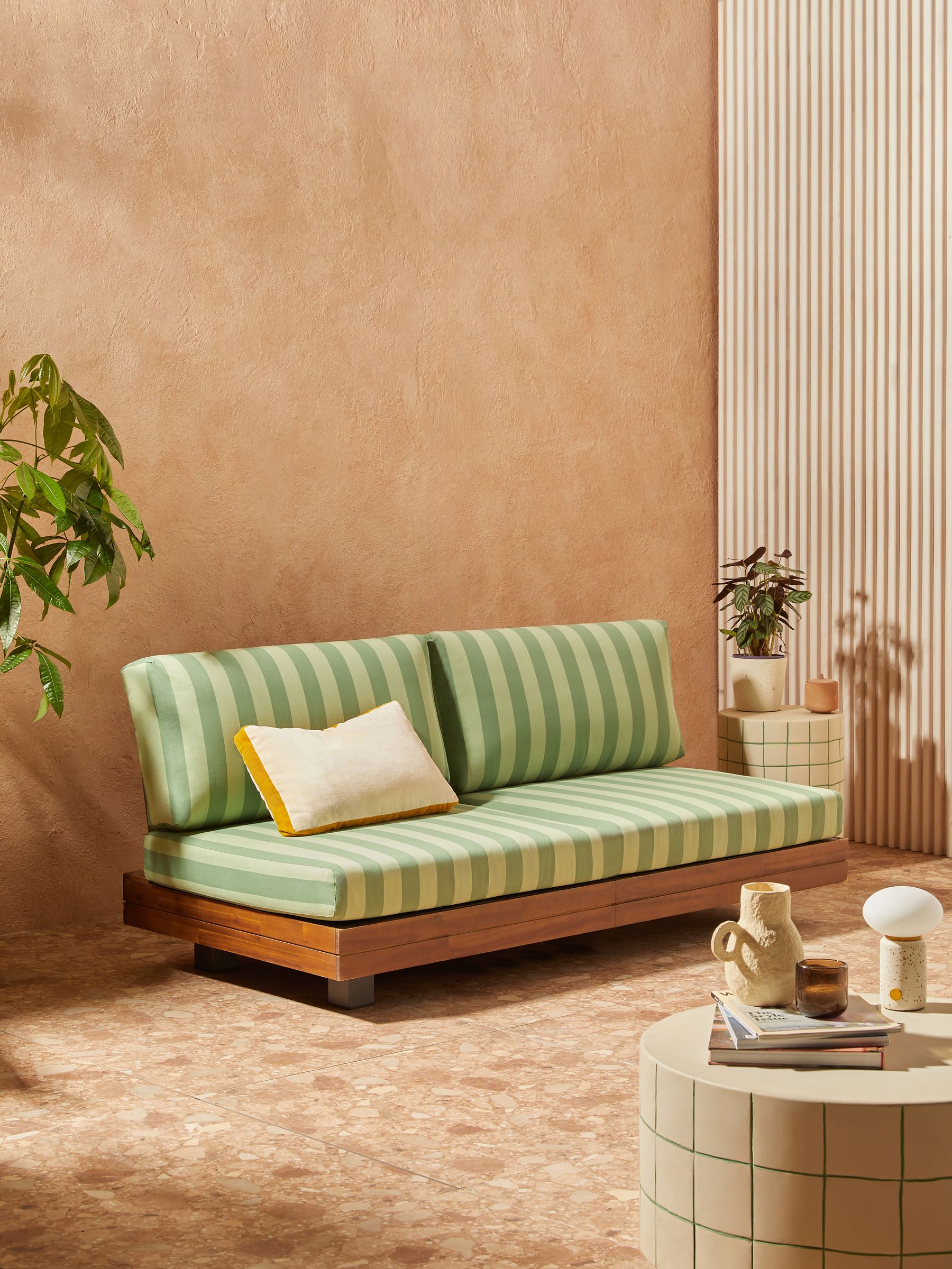 Avarna Garden 2 Seater Sofa in Green Stripe (E27941) | £829