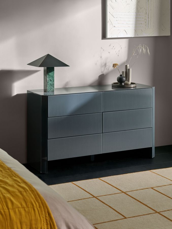 Eleni 6 Drawer Wide Chest of Drawers in Blues (E29279) | £750