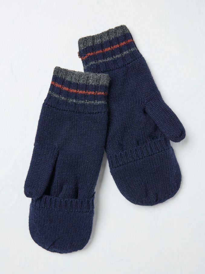 Navy Overflap Gloves (E30497) | £12