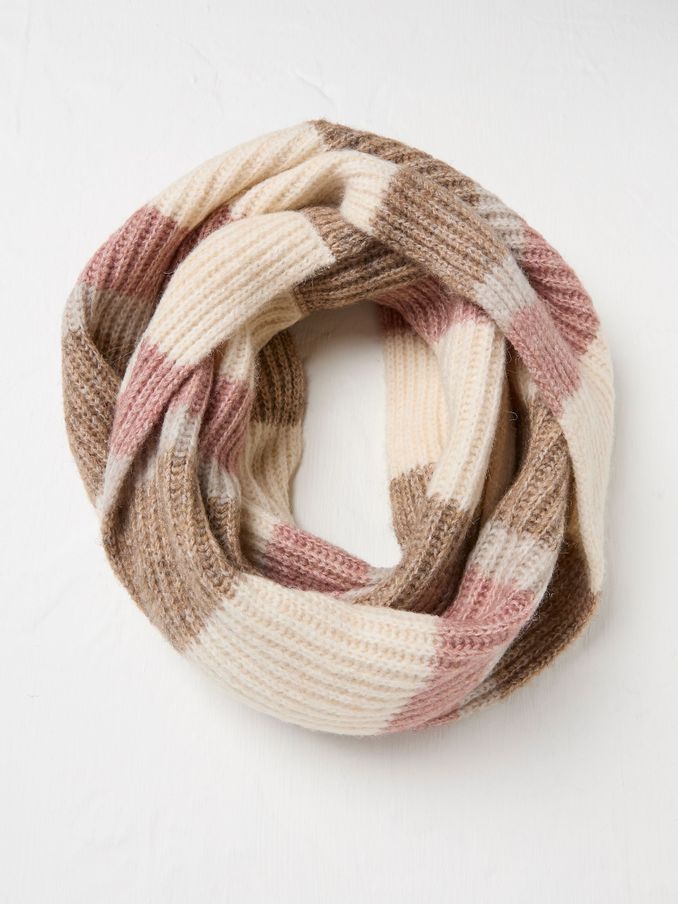 Natural Colourblock Snood Scarf (E30680) | £16