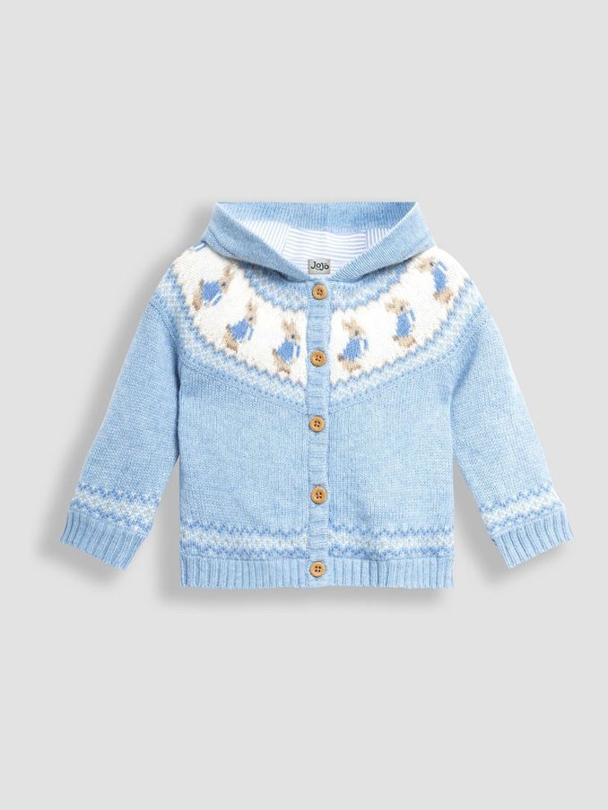 Blue Baby Peter Rabbit Cosy Hooded Cardigan (E31326) | £12