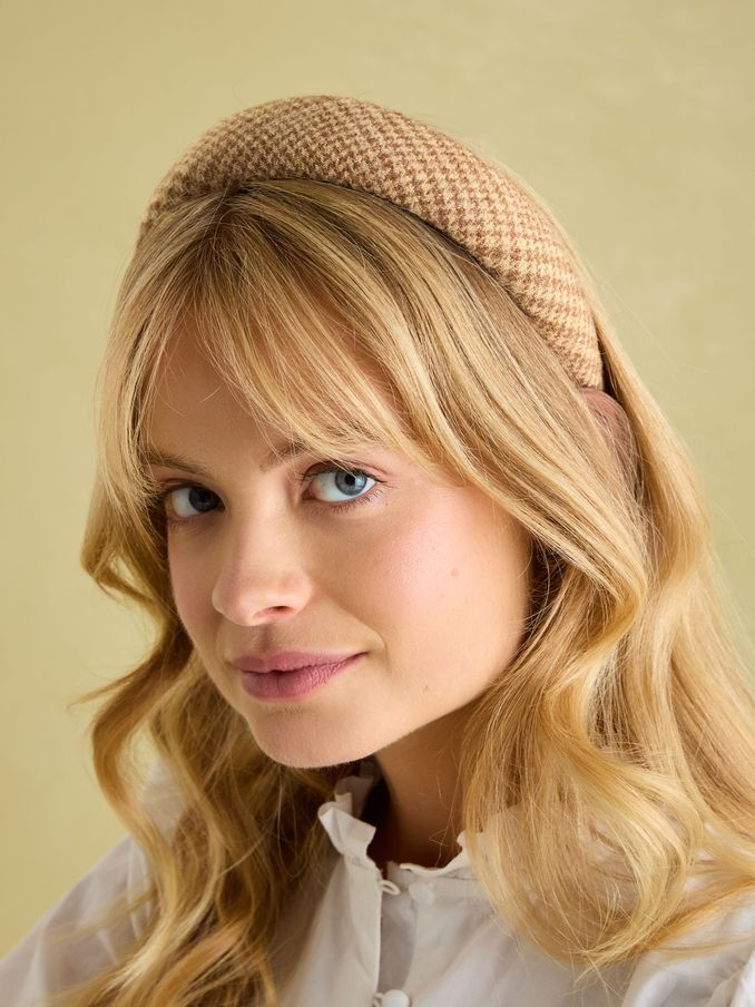 Tessie Camel Tweed Headband (E32426) | £14.95