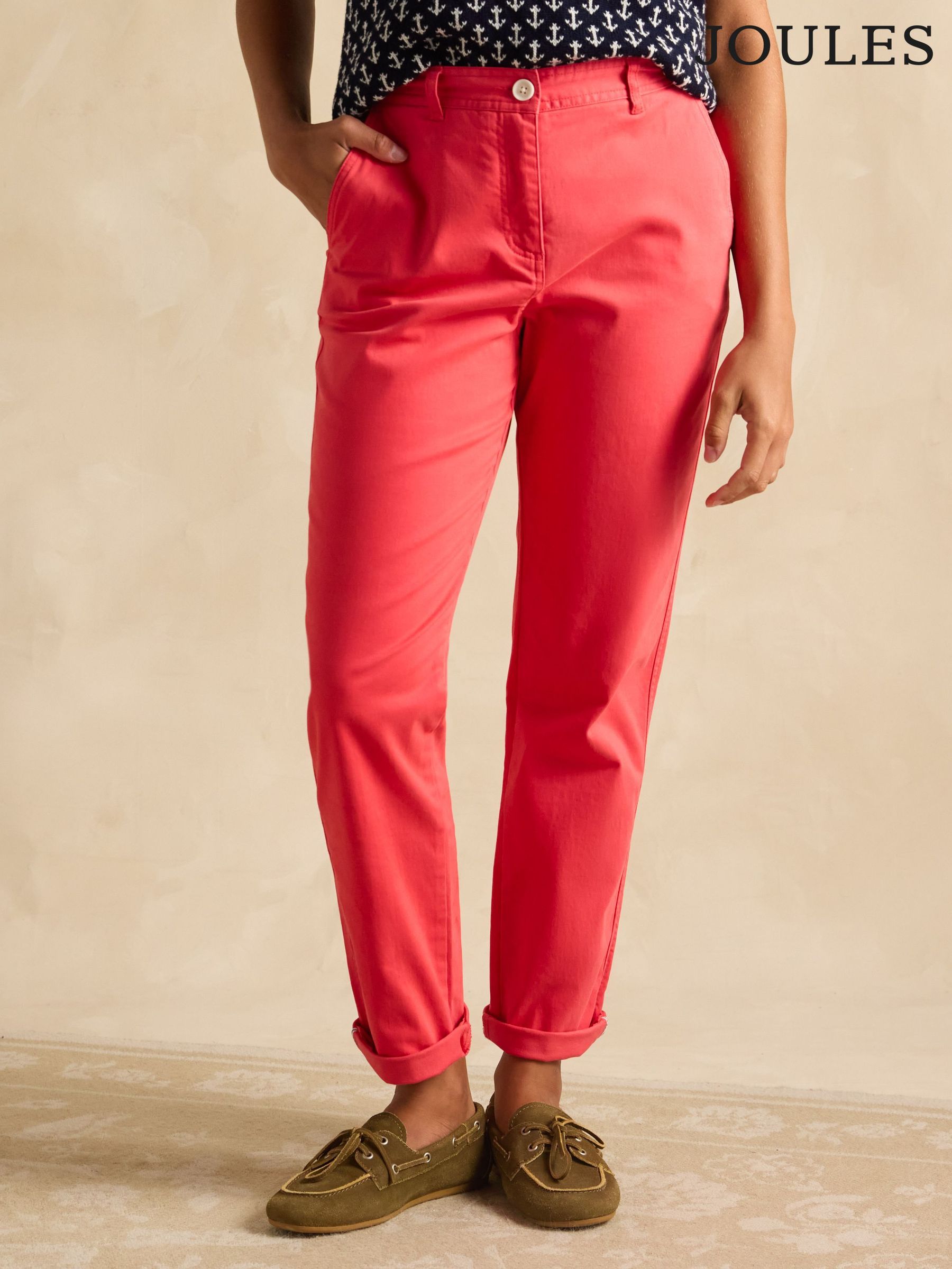 Slim Fit Red Chino Trousers (E32945) | £55