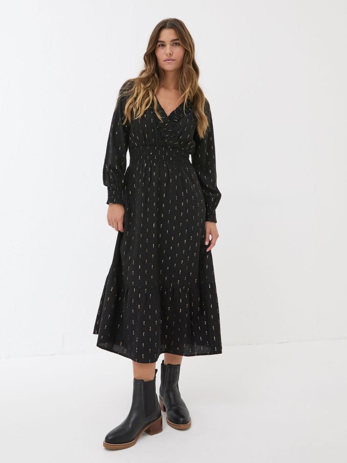 Black Rosie Midi Dress (E33224) | £28