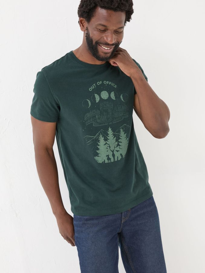 Dark Teal Dark Skies Out Of Office T-Shirt (E33975) | £18