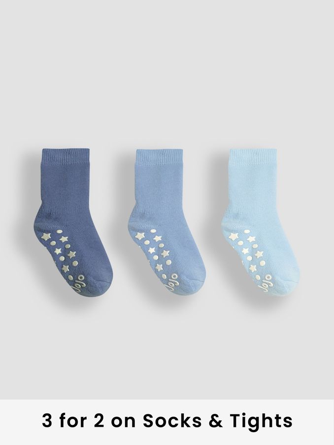 Natural Blue 3-Pack Extra Thick Socks (E35746) | £10.50