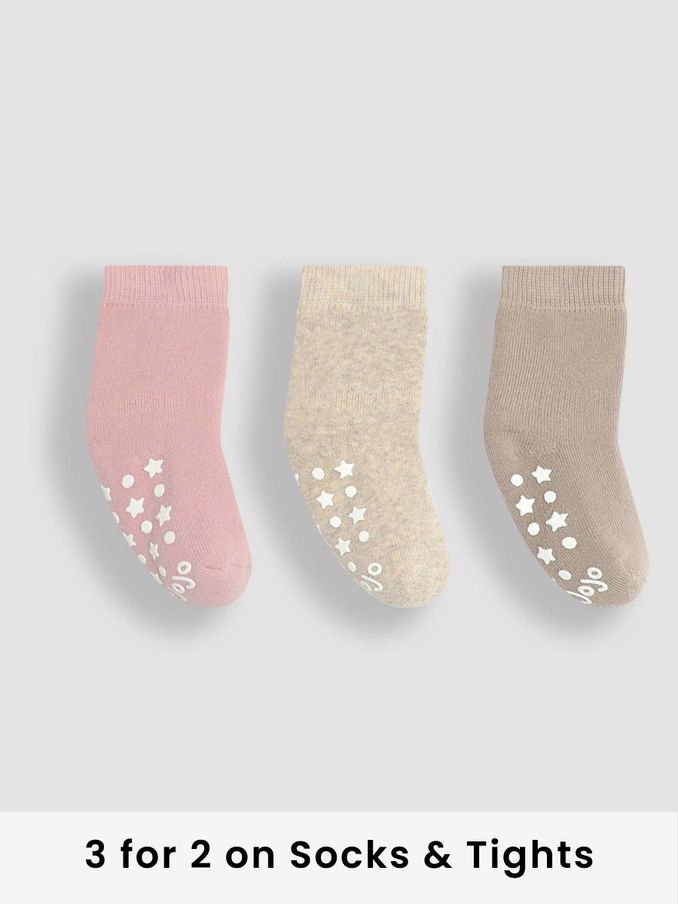Natural Pink 3-Pack Extra Thick Socks (E35748) | £9.50