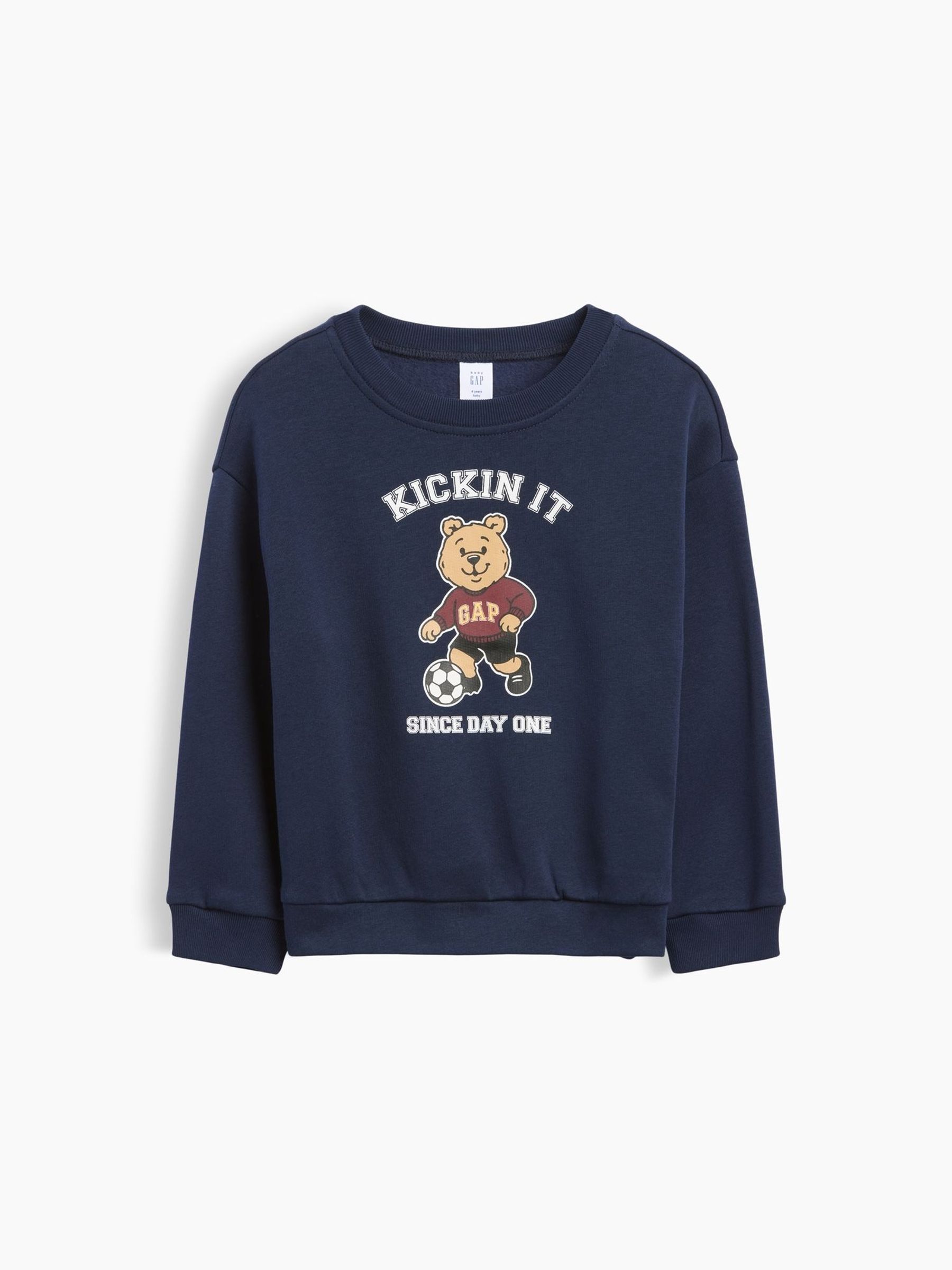 Navy Brannan Bear - Relaxed Graphic Crew Neck Sweatshirt