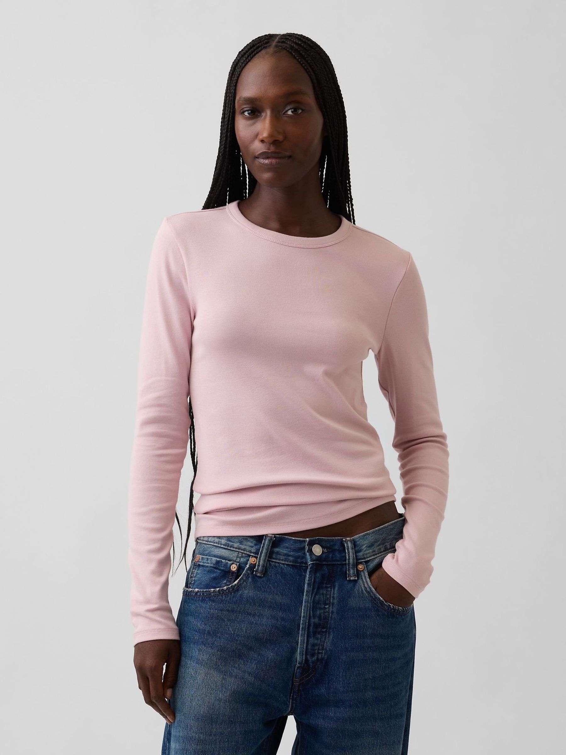 Light Pink - Modern Long Sleeve T-shirt