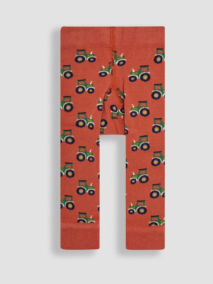 Rust Tractor Knitted Leggings (E37621) | £5