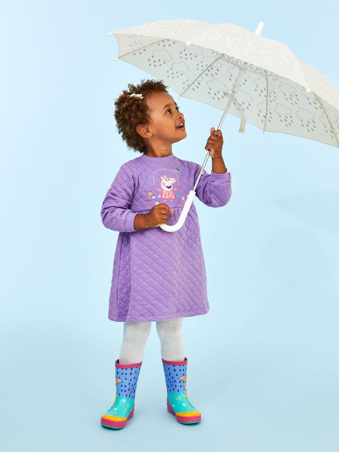 Lilac Peppa Pig Quilted Dress (E37634) | £12