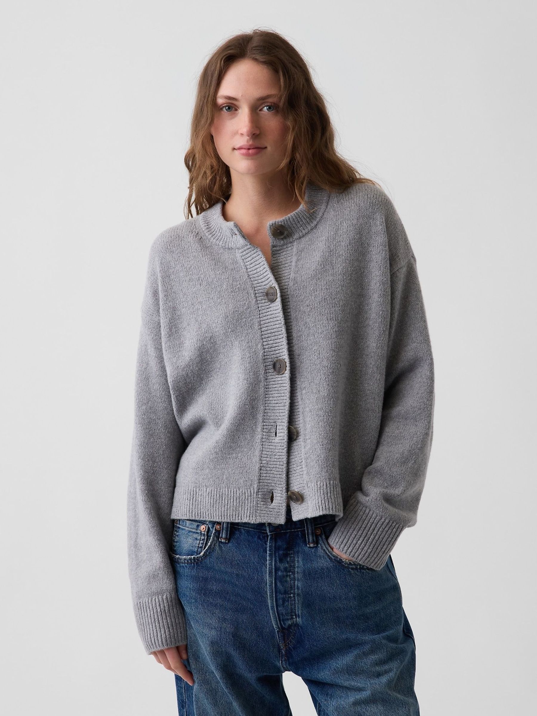 Grey - Cashsoft Oversized Chunky Cardigan