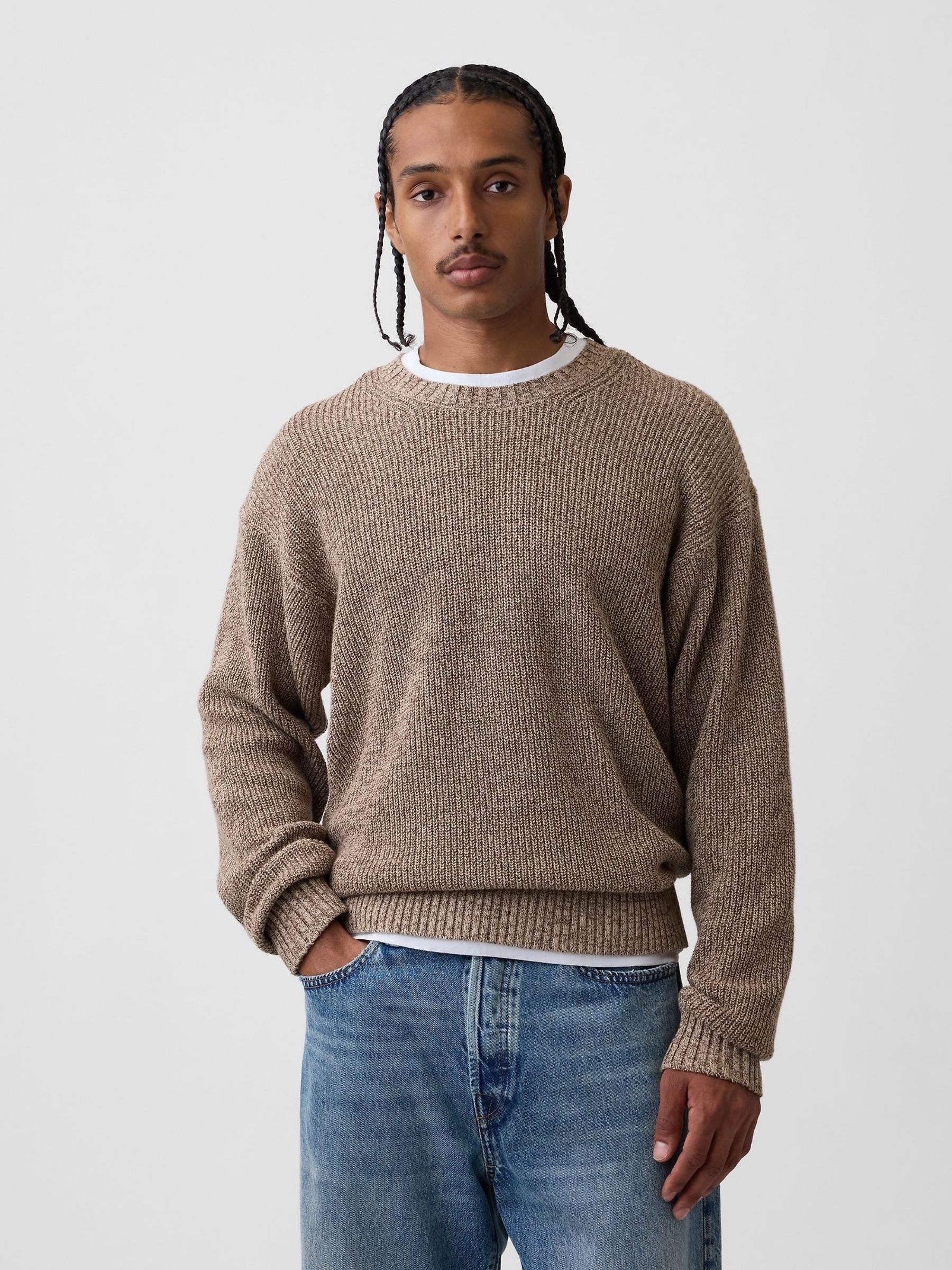 Light Brown - Regular Relaxed Shaker Jumper