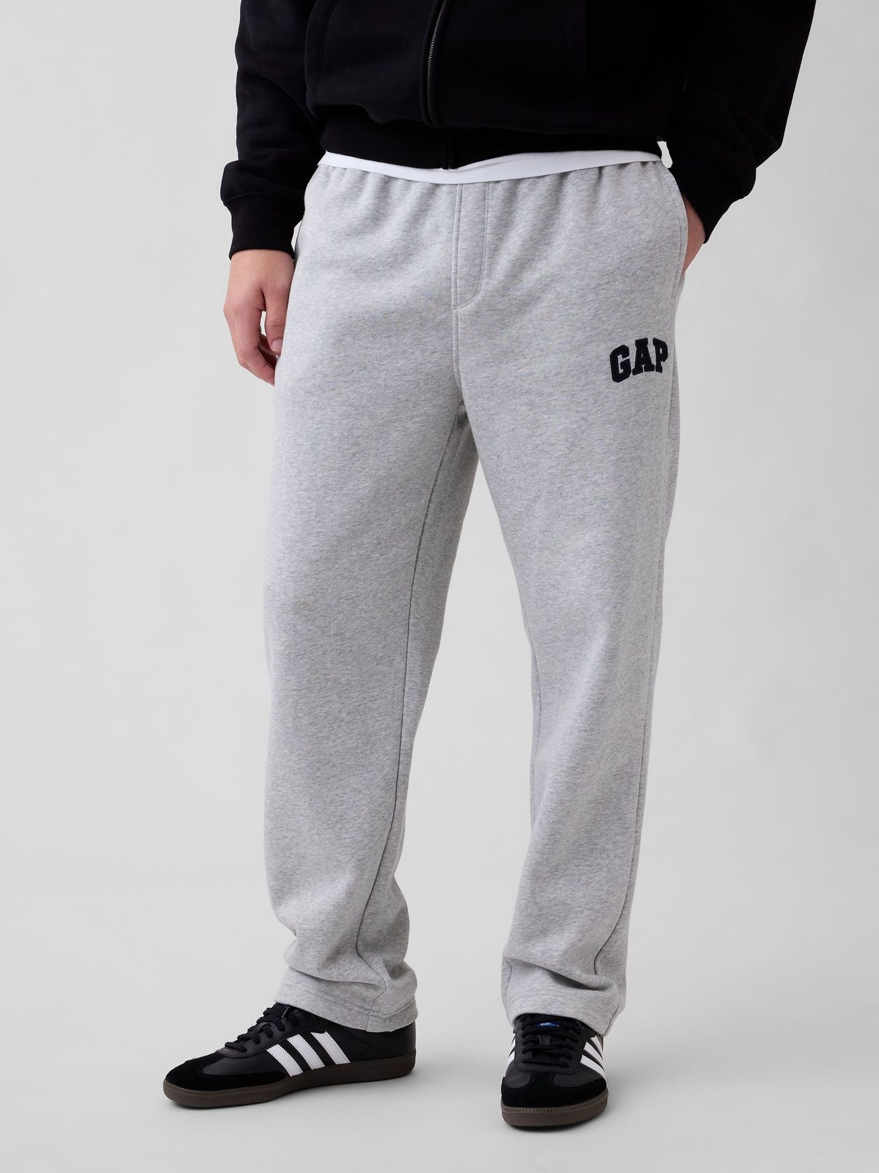 Grey - Regular Logo Straight-leg Joggers