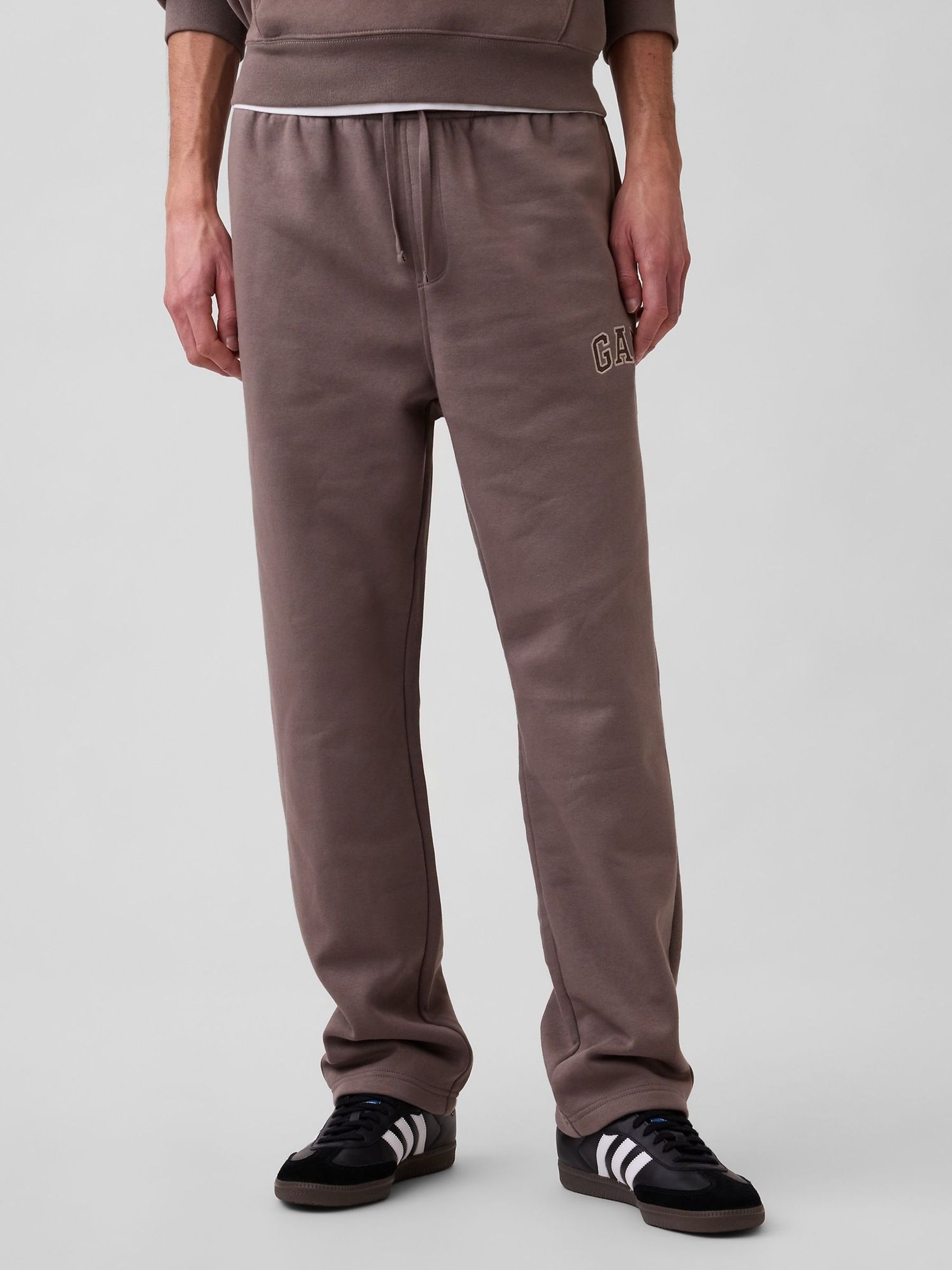 Brown - Regular Logo Straight-leg Joggers
