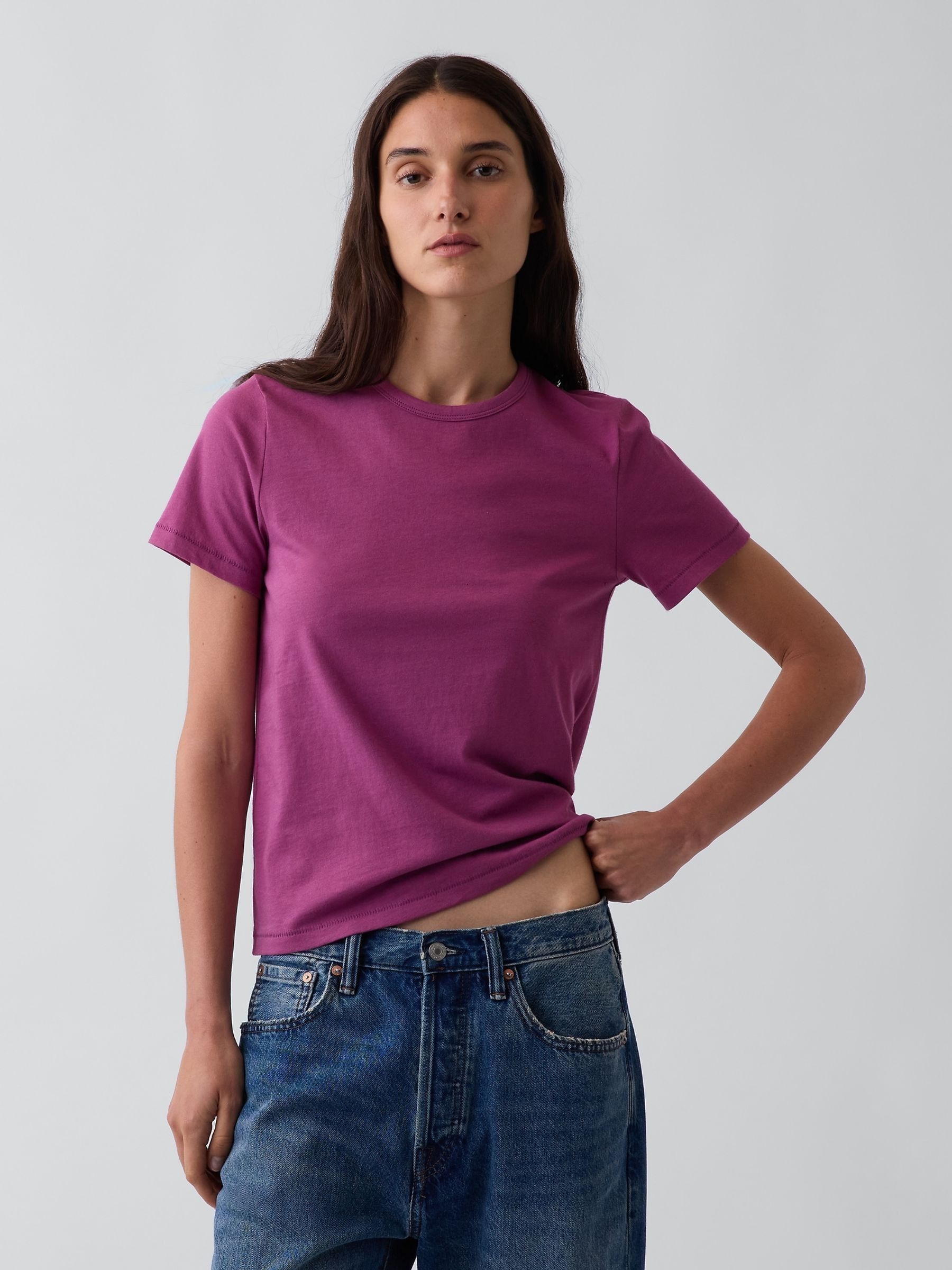 Magenta Pink - Vintage Soft Short Sleeve T-shirt