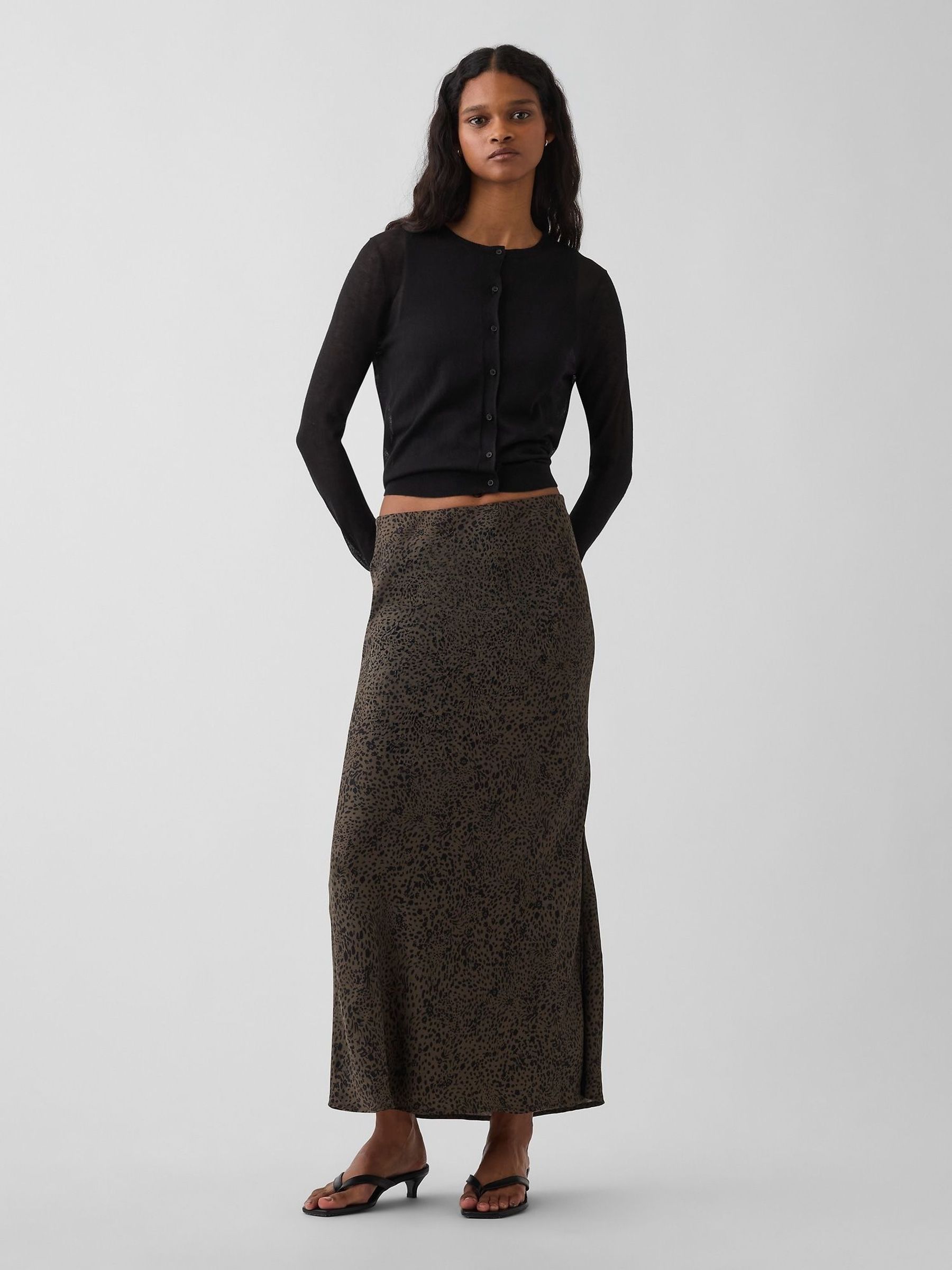Leopard - Maxi Slip Skirt