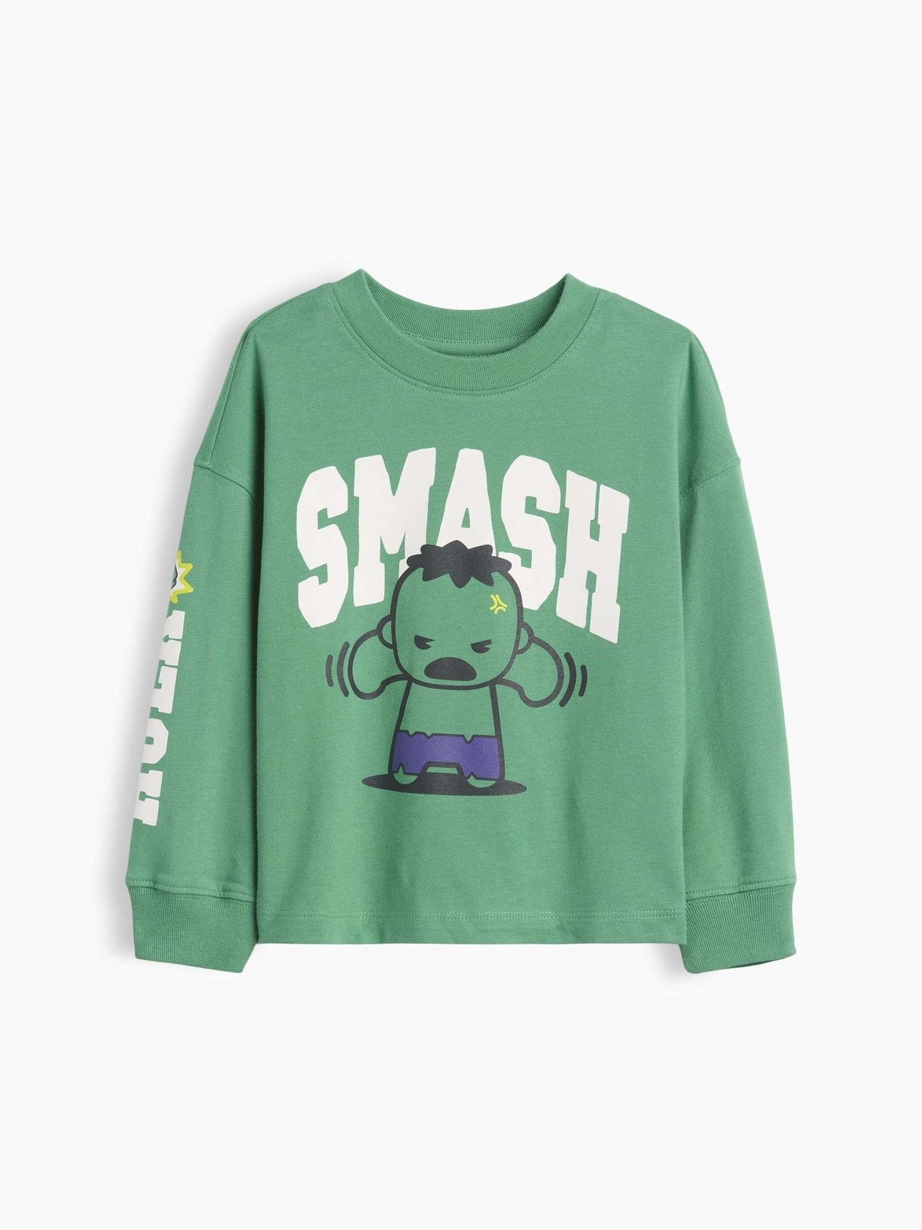 Green The Hulk - Marvel Graphic Long Sleeve T-shirt