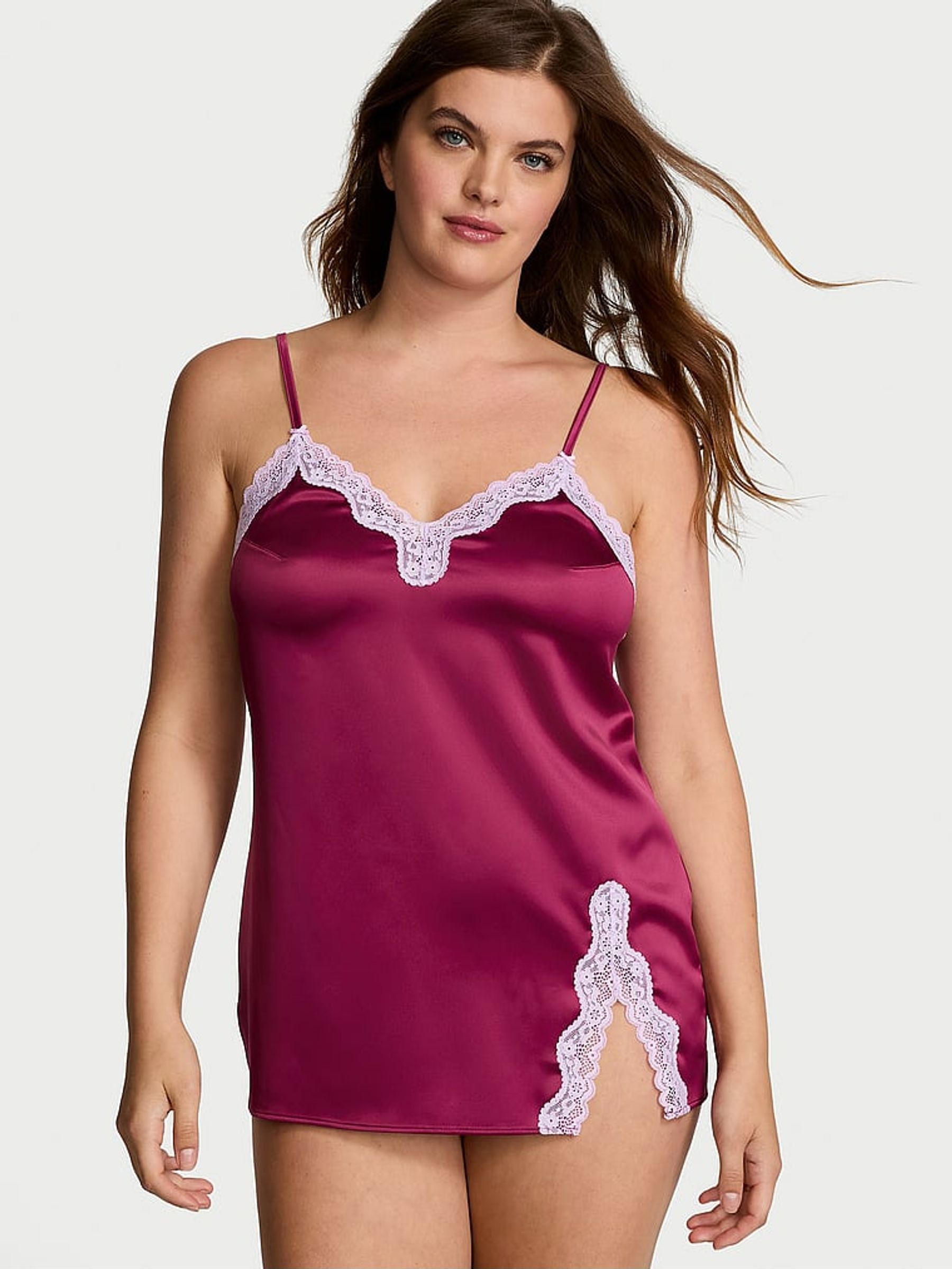Campari Red Lace Slip Dress (E43435) | £45