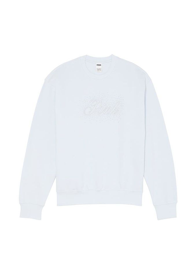 Hydrangea Blue Diamante Fleece Sweatshirt (E43475) | £22