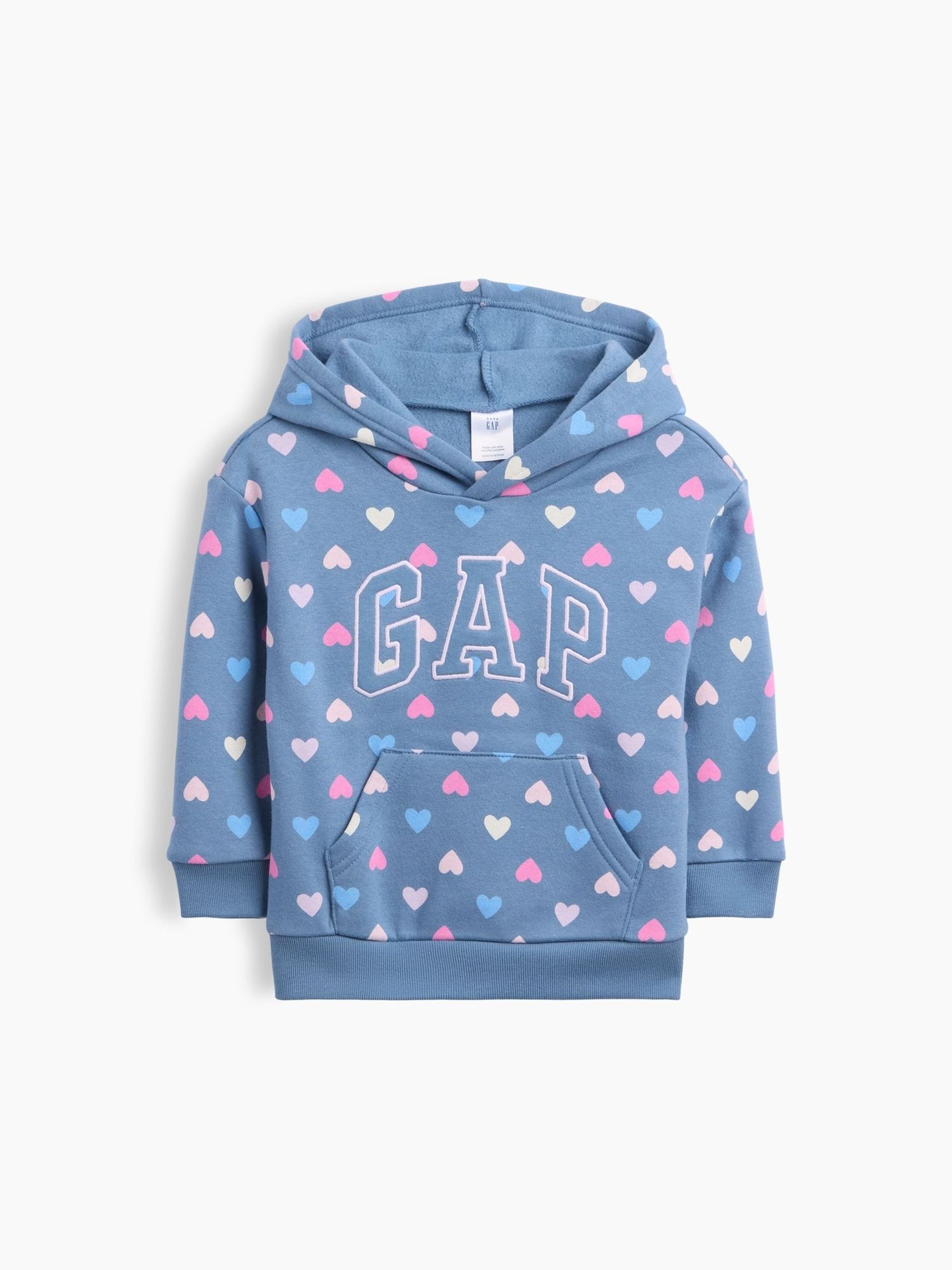 Blue Hearts - Relaxed Print Logo Hoodie