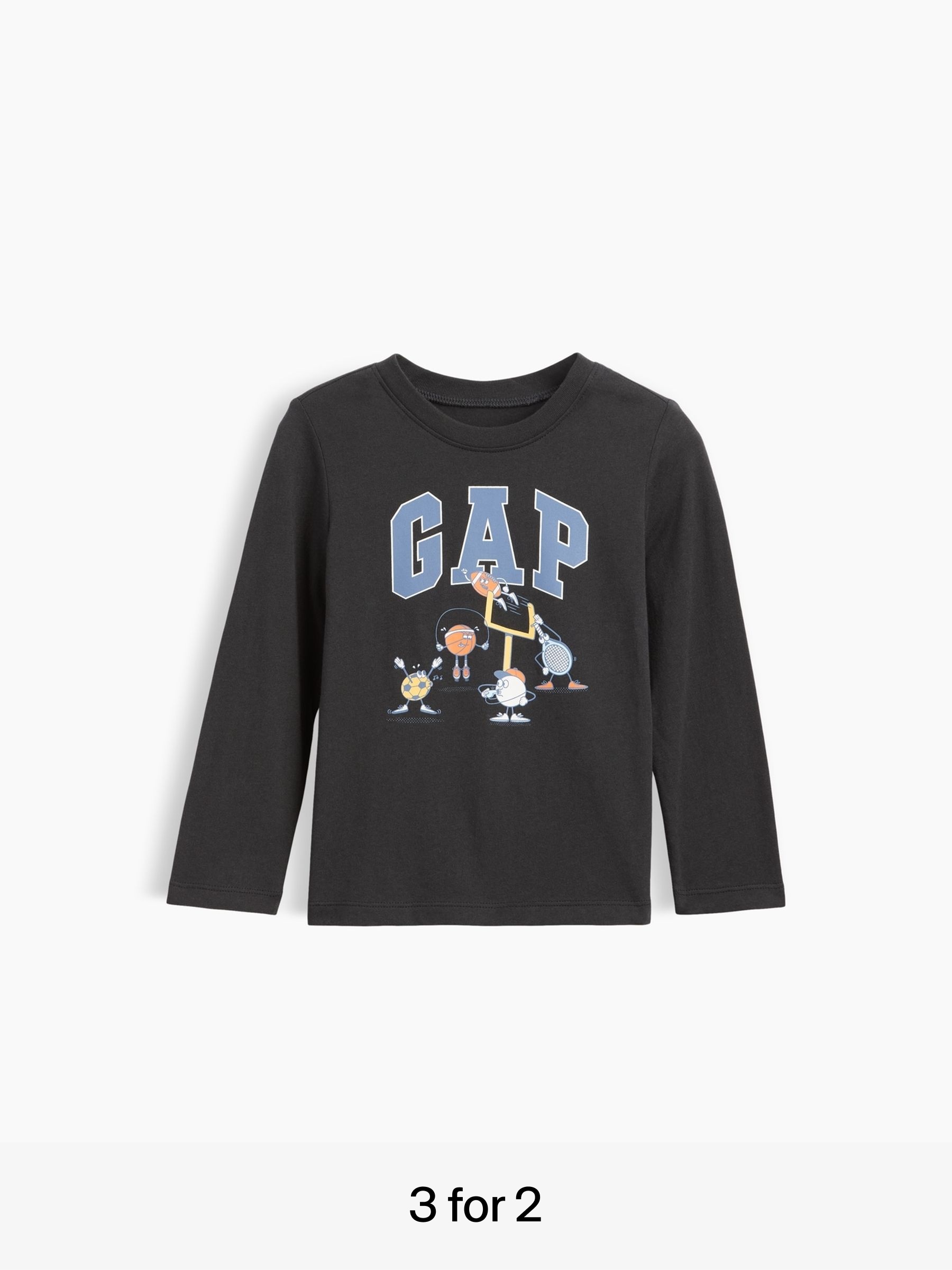 Black Sporty - Graphic Long Sleeve T-shirt