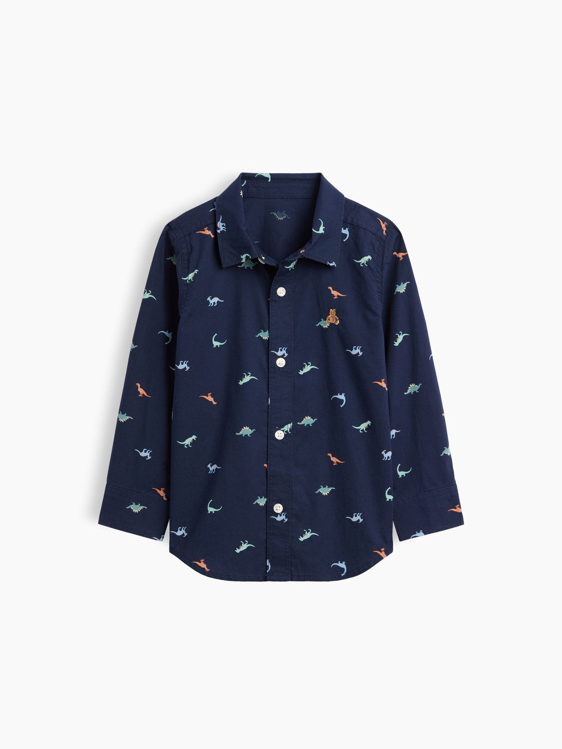 Blue Dinosaur - Poplin Shirt