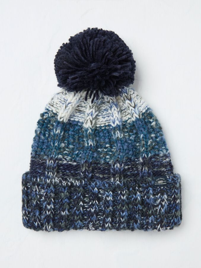 Navy Truro Bobble Hat (E46332) | £9