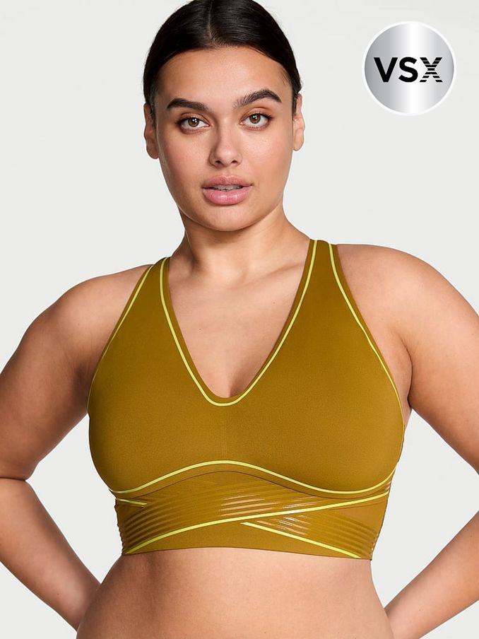 Fern Green Plunge VSX Elevate™ Contour Low Impact Sports Bra (E46516) | £22