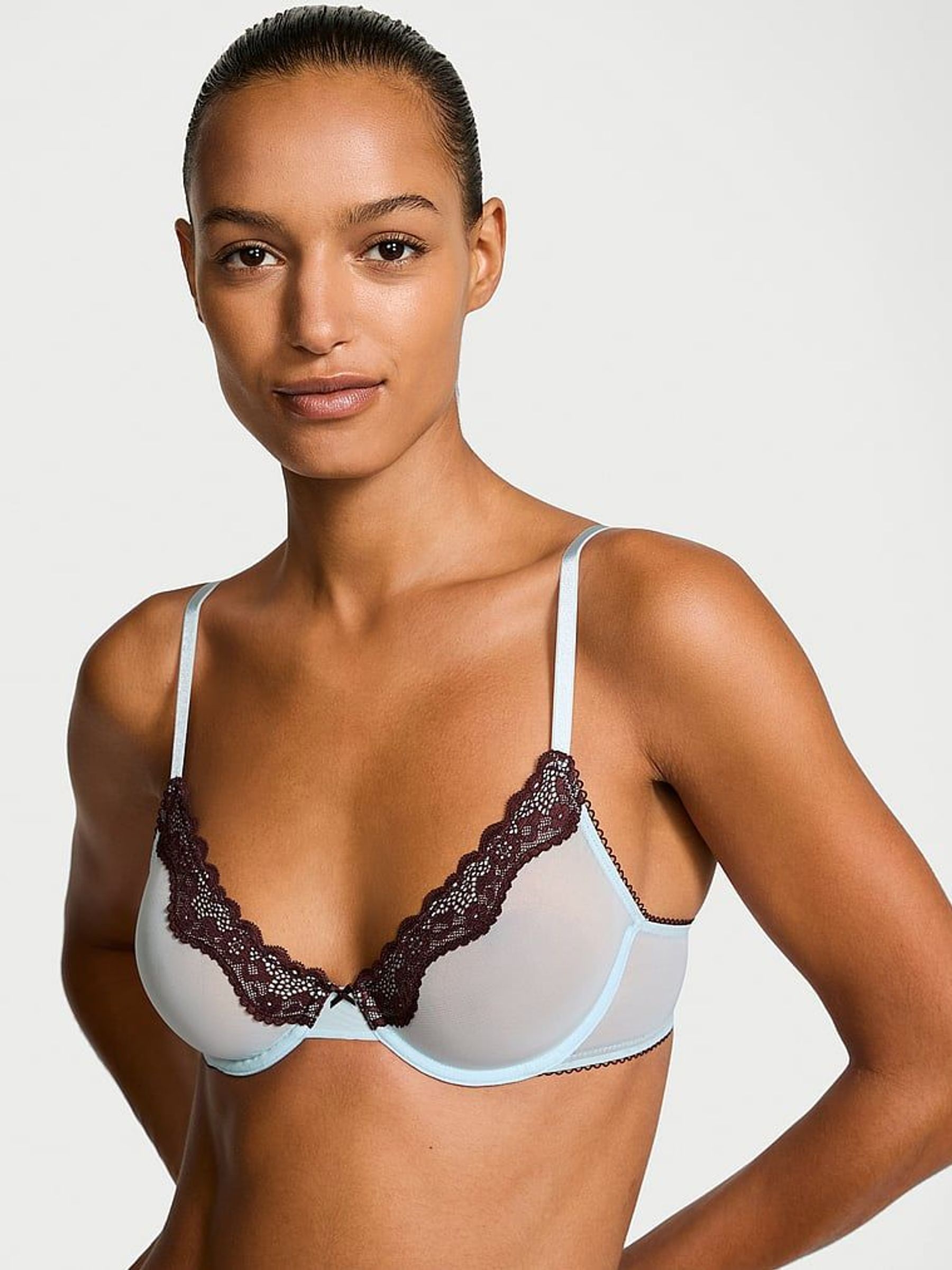 Light Blue Unlined Demi Bra (E46531) | £24