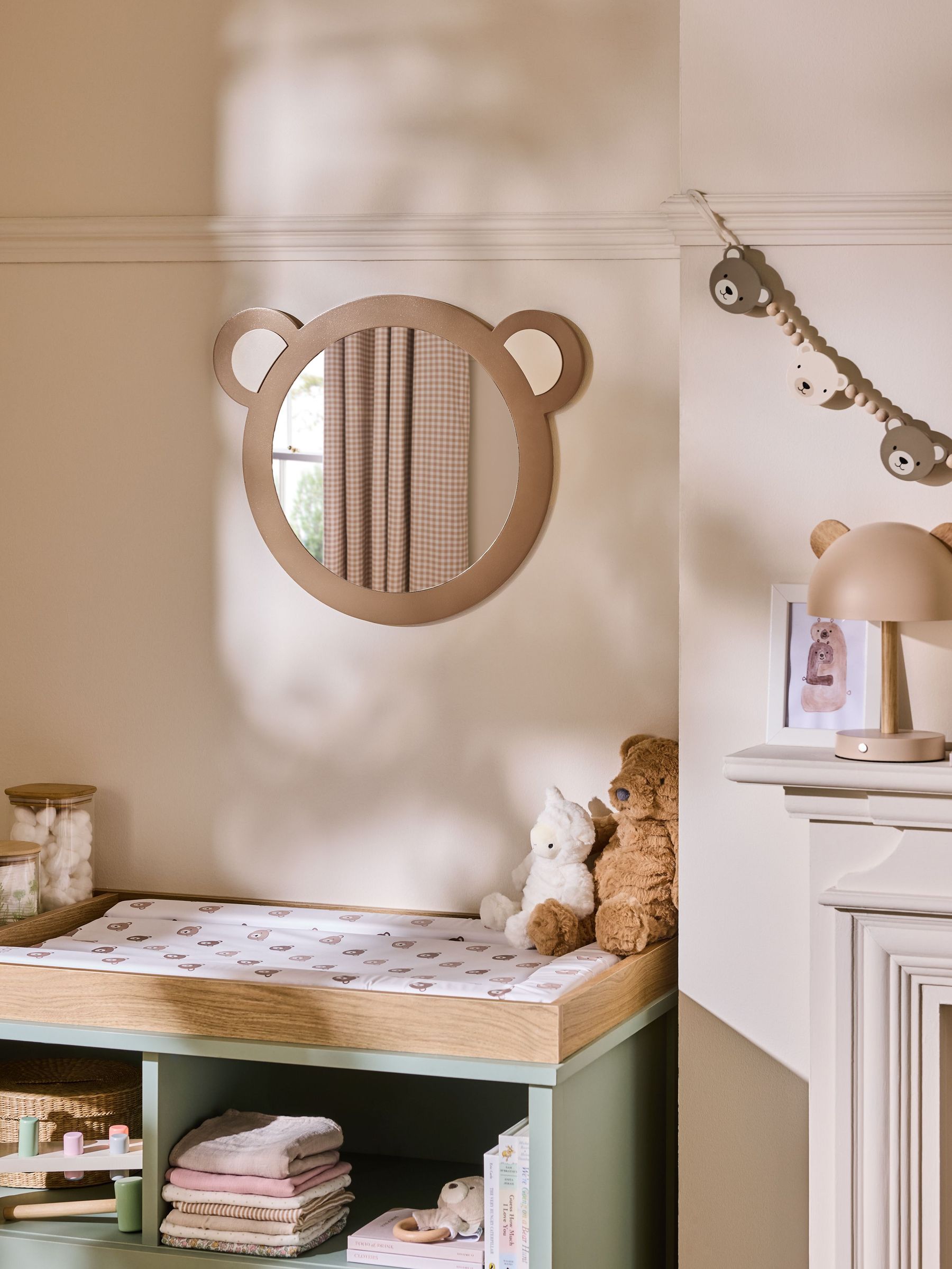Brown Kids Bear Mirror (E47584) | £34