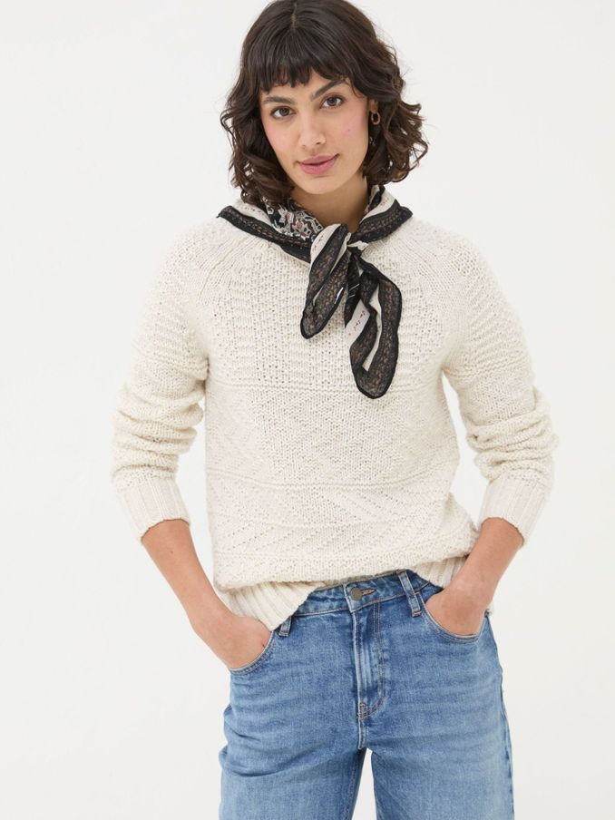 Cream Texture Cable Jumper (E50080) | £35