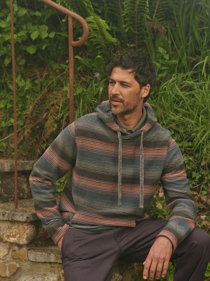 Black Trescowe Textured Hoodie (E50093) | £35