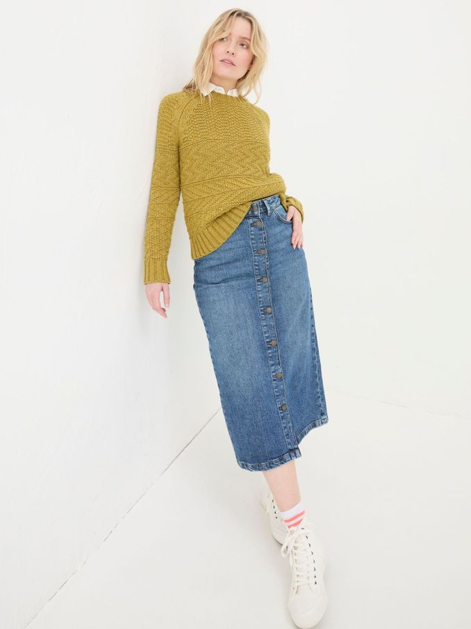 Green Texture Cable Jumper (E50154) | £35