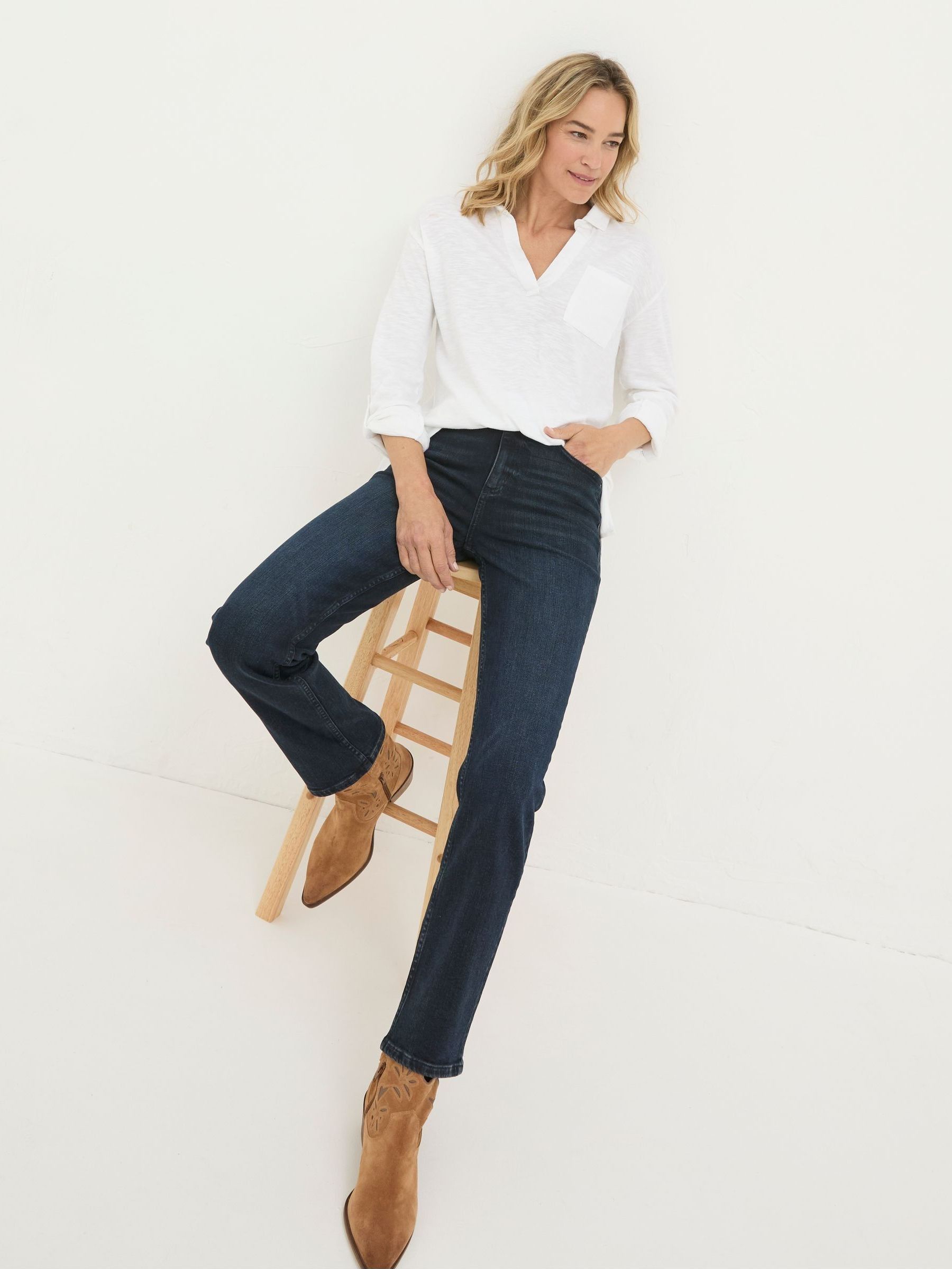 Carmel Denim Dark Blue Comfort Straight Jeans (E50248) | £32