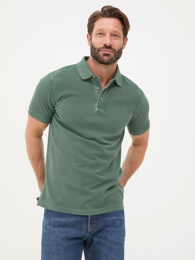Green Pique Polo Shirt