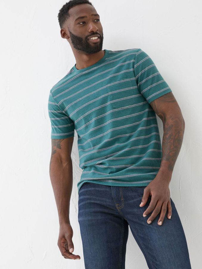 Barnstaple Green Stripe T-Shirt (E50412) | £18