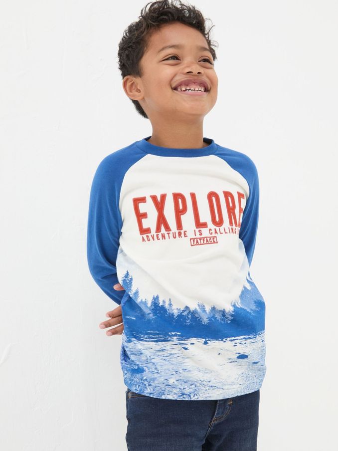 Blue Explore Graphic T Shirt (E50627) | £8