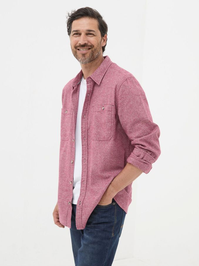 Red Long Sleeve Malton Shirt (E50630) | £30