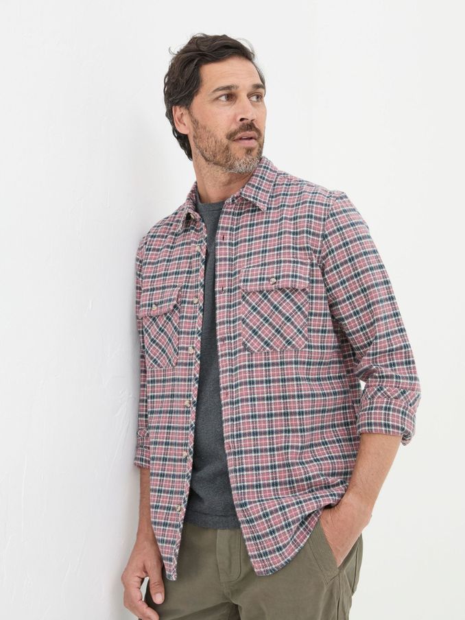 Bardon Pink 100% Cotton Long Sleeve Check Shirt (E50647) | £32