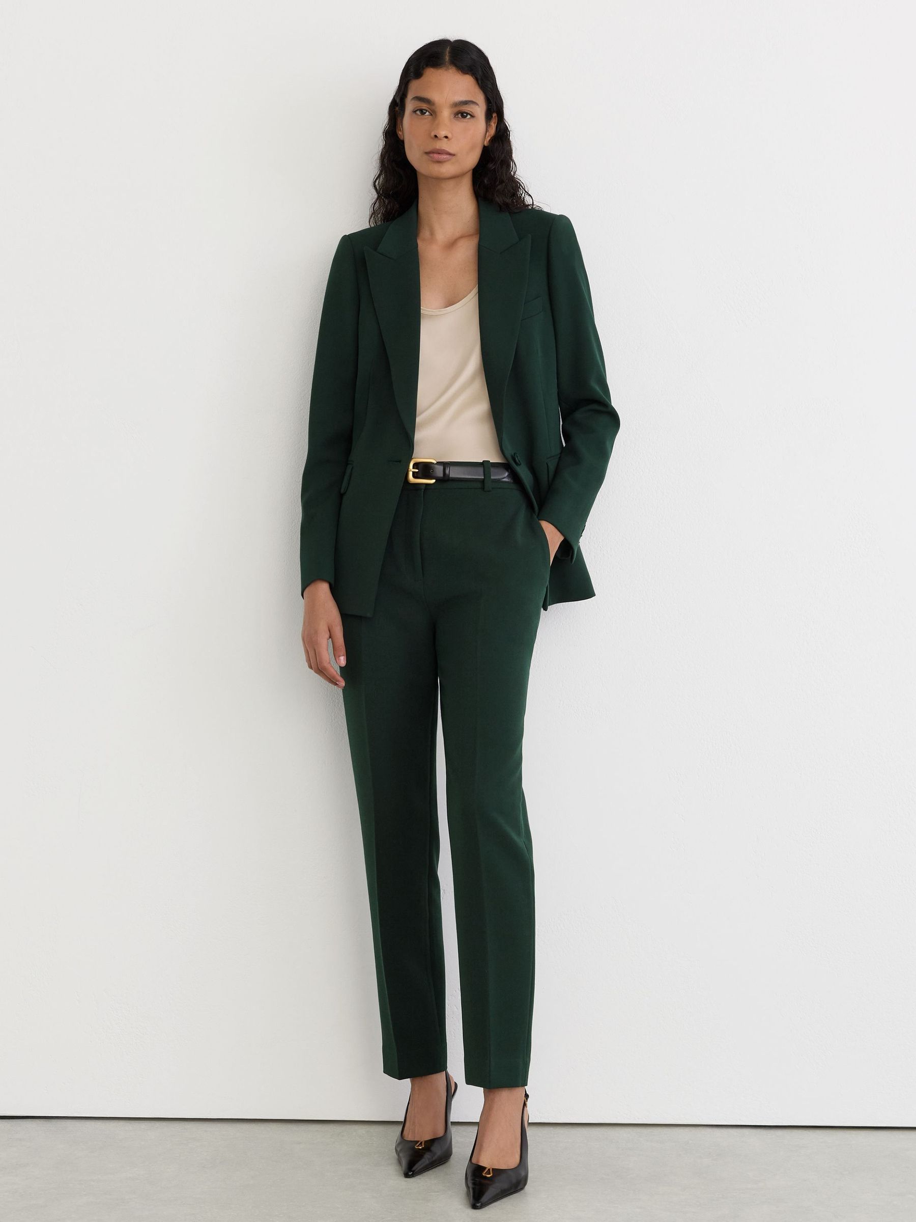 Green - Slim-fit Suit Trousers